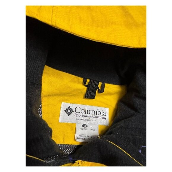VINTAGE COLUMBIA Y2K Yellow Water Resistant Windbreaker Ski Jacket Womens Medium - Picture 6 of 8